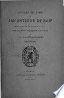 La Pléiade françoise [avec notices biographiques et notes: Baif, J.A. de. Evvres en rime. 1881-90. 5 v