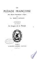 La Pléiade françoise: Belleau, R. Œvvres poétiques. 1878. 2 v