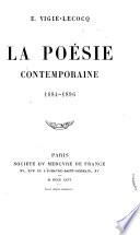 La poésie contemporaine, 1884-1896
