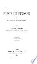 La poésie de Pindare et les lois du lyrisme grec