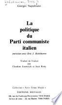 La Politique du Parti communiste italien