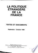 La Politique étrangère de la France