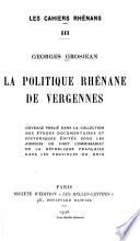 La politique rhénane de Vergennes