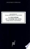 La polysémie, ou, L'empire des sens