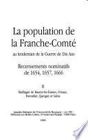 La population de la Franche-Comté au lendemain de la guerre de dix ans