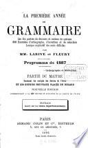 La première année de grammaire
