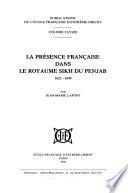La présence française dans le royaume sikh du Penjab