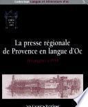 La presse régionale de Provence en langue d'Oc