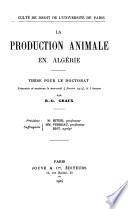 La production animale en Algérie