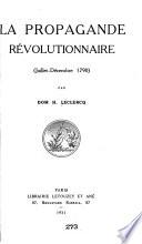 La propagande révolutionnaire (juillet-décembre 1790)