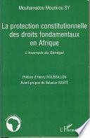 La protection constitutionnelle des droits fondamentaux en Afrique