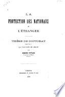La protection des nationaux à l'étranger