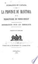 La province du Manitoba et le territoire du Nord-Ouest