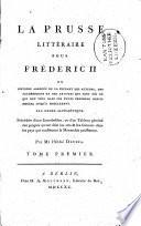 La Prusse littéraire sous Frédéric II