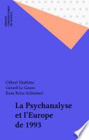 La Psychanalyse et l'Europe de 1993