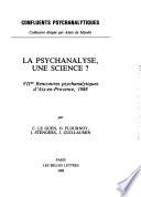La psychanalyse, une science?