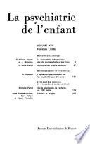 La Psychiatrie de l'enfant