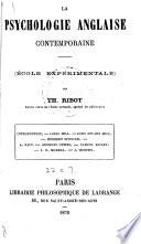 La psychologie anglaise contemporaine (école expérimentale)