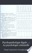 La psychologie criminelle
