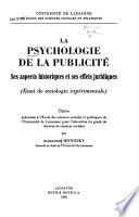 La psychologie de la publicité