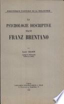 La psychologie descriptive selon Franz Brentano