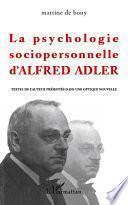 La psychologie sociopersonnelle d'Alfred Adler