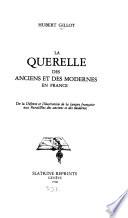 La querelle des anciens et des modernes en France