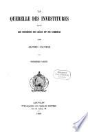 La querelle des investitures dans les diocèses de Liège et de Cambrai
