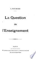 La question de l'enseignement