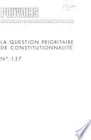 La question prioritaire de constitutionnalité