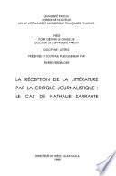 La réception de la littérature par la critique journalistique
