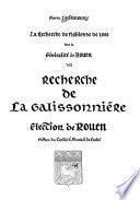 La recherche de noblesse de 1666 pour la généralité de Rouen dité