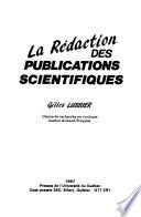 La rédaction des publications scientifiques