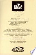 La regle du jeu
