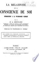 La relativité de la conscience de soi