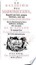 La Religion des mahometans
