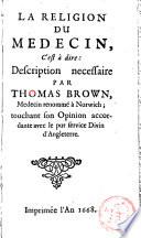 La religion du medecin