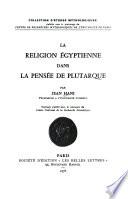 La religion égyptienne dans la pensée de Plutarque