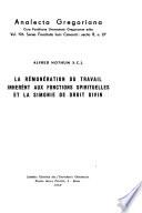 La rémunération du travail inhérent aux fonctions spirituelles et la simonie de droit divin