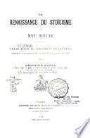 La renaissance du stoïcisme au XVIe s
