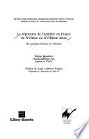 La répression de l'adultère en France du XVIème au XVIIIème siècle