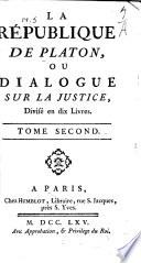 La République de Platon, ou dialogue sur la justice