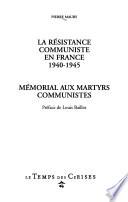 La résistance communiste en France, 1940-1945