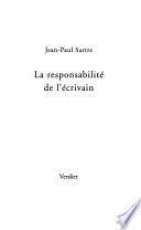 La responsabilité de l'écrivain