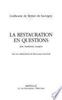 La Restauration en questions