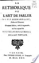 La rethorique ou l'art de parler