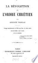 La révolution et l'ordre chrétien