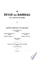 La Revue du Barreau de la province de Québec