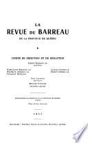 La Revue du Barreau de la province de Québec