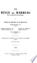 La Revue du Barreau de la province de Québec